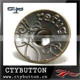 Streak Desgin With the Flower Brass Button for Clothing