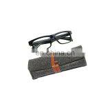 Custom Printing Logo Sunglasses Bags Felt Black Cloth Glasses Bag thumbnail-6