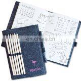 Color Custom A4 A5 A6 Felt Notebook Cover With Pen Holder for Promotional thumbnail-1