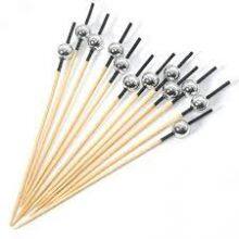 Bamboo Cocktail Skewers 4.7 Inch, Fancy Appetizer Toothpicks - Decorative Party, Appetizers, Drink, Fruit, Sandwich Picks for Wedding and Baby Shower. thumbnail-1