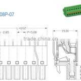 Termin Block 3.50mm PCB Screwless Terminal Block With Plug Double Levels 300V 8A thumbnail-2