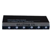 Media Converter 2x 10/100Mbase-T RJ45 UTP Ports to 6 Fiber Ports Fiber Switch Media Converter thumbnail-1