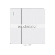 European Standard British Standard Electrical Wall Socket Panel 3 Switch White Flame Retardant PC Panel Plug Socket 10A/16A