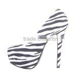 Zebra-stripe Stylish Lady Shoes Lady High Heel Dress Shoes thumbnail-4