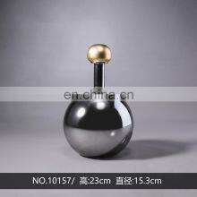 Custom Home Office Art Decorative Unique Frosted Glass Table Flower Vase thumbnail-2