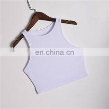 Summer Slim Render Short Top Sexy Women Sleeveless O Croptops Tank Tops Solid Black/White Crop Vest Tops Wholesale thumbnail-4