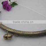 Housweety Metal Purse Bag Frame Kiss Clasp Lock Bronze Tone 25*10.5 thumbnail-2