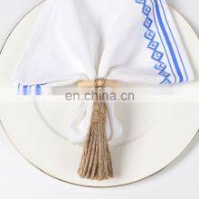 Party Tableware & Decorations Decorative Macrame Napkin Ring Handmade Wood Table Napkin Rings thumbnail-4