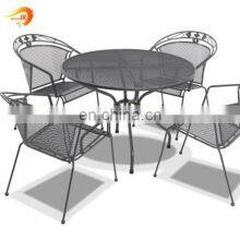Outdoor Black Expanded Metal Mesh Chair Furniture thumbnail-4