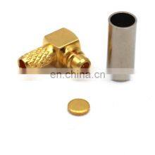 RF Coaxial Connector MMCX Plug Male Right Angel Crimp For RG174 RG316 Cable Connector thumbnail-2