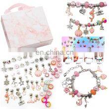 Best Valentine's Day Gifts For Girls 64PCS Charm Making Bracelets Kit DIY Bracelet Beads For Jewelry Making Kit