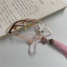 Metal Leaf Bodhi Leaf With Tassel Book Flower Bookmark thumbnail-3