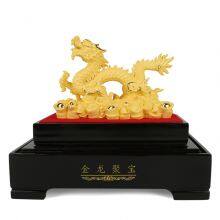 Velvet Sand Gold Crafts Chinese Dragon thumbnail-1