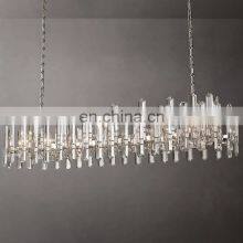 Custom Bonnington Luxury Indoor Linear Industrial Metal Crystal Chandelier Living Room Hotel Ceiling Home Hang Lighting thumbnail-4