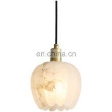 Villa Round Living Room Decoration Hanging Fancy Pendant Light Led Alabaster Chandelier thumbnail-1