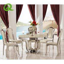Hot Sale Wedding Table Simple Round Shape Design Dining Room Table Glass Top Restaurant Dining Table thumbnail-3