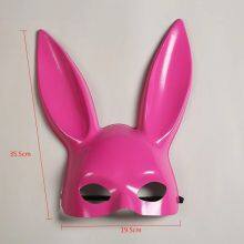 Bulk Bunny Ear Masks - PVC Half Face for Easter Masquerade Decor