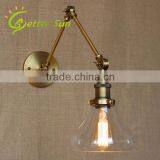 Modern Glass Shade Swing Arm Wall Light and Wall Lamp for Bedroom thumbnail-2