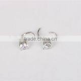 14KT Solid White Gold Simple Jewellery Design Lever Back Earrings thumbnail-5