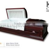 Long Life cherry solid wood casket Poland Wholesale Wood coffin