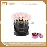 Multifunctional Custom Boxes for Flowers Hard Cardboard Round Flower Box