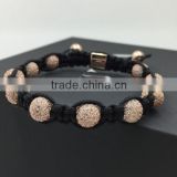 Pave ball beads bracelet