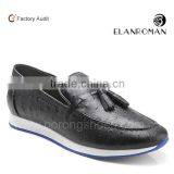 Ostrich Grain British Vintage Style Men Tassel Shoes Loafer Quality Choice thumbnail-1