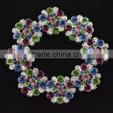 22mm Colorful Alloy Flower Crystal Rhinestone Button for Jewelry Garment Accessory