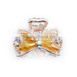 Bowknot Design Hair Claw With Glass Beads & Stones thumbnail-1