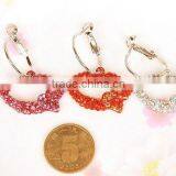 Hoop Earrings With Red Lips