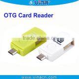 China Made 2in1 SD/MicroSD Card Reader For USB / Micro USB OTG Device Samsung