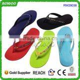 Women Flat Slipper Fancy Pearl Decotated Ladies Flip Flops Sandals