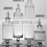 Clear Cylinder Glass Storage Jars