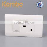 Power Electrical Wall Plug Lan Wall 3 Hole Socket Surge Protector Light Switch Plate Wall Covers Brown thumbnail-2