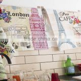2015 new fashion cotton /linen tea towels for home decoration ,cheap promotional gift in high quality london street-34