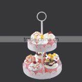 YG1139 2 Layer Wrought Iron Cupcake Stand, Color Powder Coated Cupcake Racks for Wedding thumbnail-5