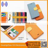 Card Holder+Wallet Plain Colorful Leather Flip Case For Huawei Ascend G700
