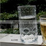10 oz high quality clear engraved tall drinking glass