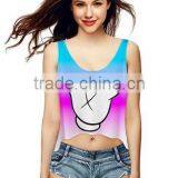 Loose V-neck Vest Crop Tank Top thumbnail-1