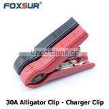 Full Plastic case 30A Alligator Clamp test leads, Crocodile clips, safety Battery clip test leads, Charger Clamp