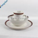 Pakistani Dinner Set 12pcs Colour Band Porcelain Dinnerware thumbnail-1