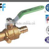 water brass ball valve sweat and F1960 with drain