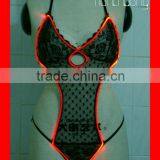 RF Remote Control Light Up Adult Costumes, Programmable Cowgirl Dance Costume thumbnail-1