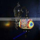 2015 NEW DESIGN GLASS MOSAIC CRAFT TURKISH WALL LAMPS YMA42601