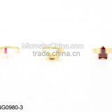 Magazine Style Gold Heart Ring With Crystal thumbnail-4