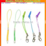 Wholesale Colorful cell phone strap with clip for promotion