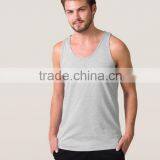 Wholesale Men's White Cotton Slim Fit Plain Blank Tank Top Men's Gym Singlet