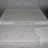 White Embroidery Quilt White Bedding Set Microfiber Embroidery Quilt