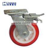 Heavy Duty Industrial PU Caster Wheel With Brake thumbnail-1