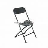 Cheap Black Plastic Folding Chair With Powder Coating Metal Leg thumbnail-1